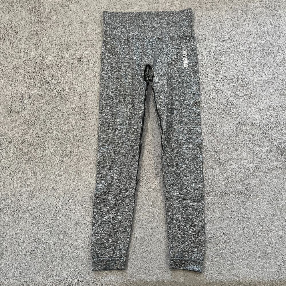 Gymshark Vital Heather Gray Marl Seamless High Rise Workout Leggings Womens Sz S